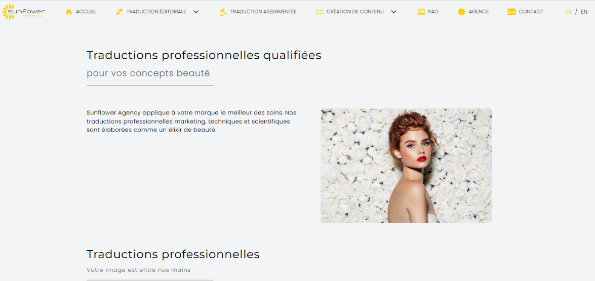 Sunflower Agency refonte site web